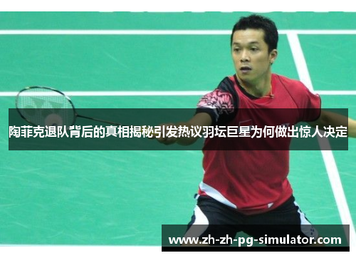 陶菲克退队背后的真相揭秘引发热议羽坛巨星为何做出惊人决定 陶菲克退队背后的真相揭秘引发热议羽坛巨星为何做出惊人决定